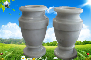 White Marble Funeral Vase, Flower Vase